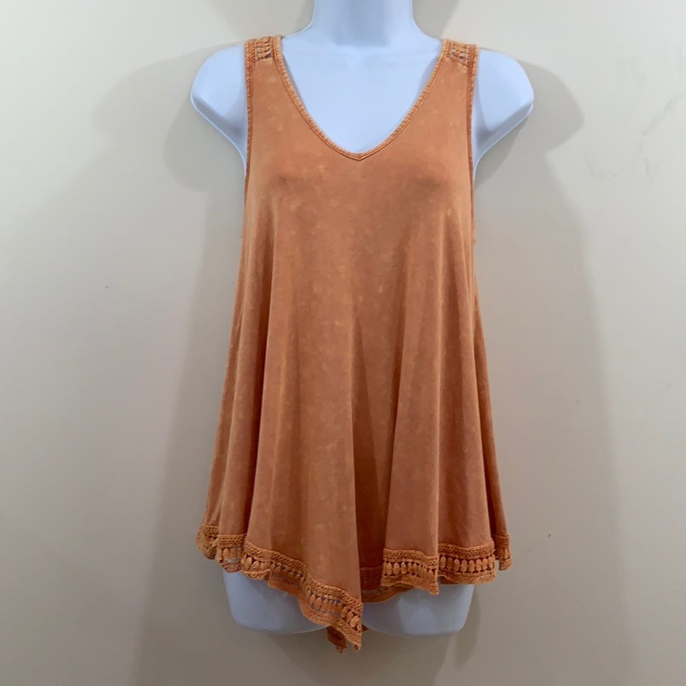 Altar’d State Flowy Boho Embellished Tank Shirt